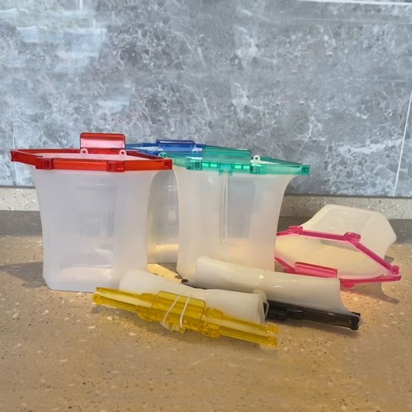 1.5L Сандвич консервирующий Силиконовые пищевые пакеты многоразовые пакеты для хранения пищи