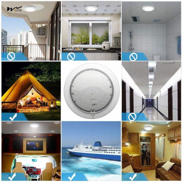 RV LED Ceiling Dome Light HugeАвто 12V 9W Downlight для автотранспорта
