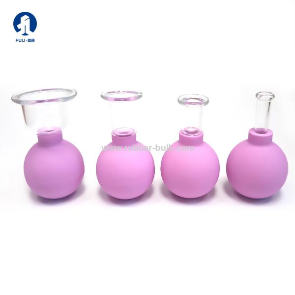 Copo facial Hijama facial de Rejuva dos PCes do vermelho 4 de Rosa que coloca a terapia colocando de vidro dos copos faciais ajustada para a cara e o corpo