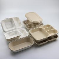 Bagasse de cana de açúcar sustentável recipientes de alimentos recicláveis forno personalizável cofre