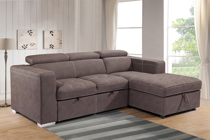 Ingleside 2 modern comfort L shaped sleeper sofa Manufacturer OEM/ODM multifunction corner sofa bed for living room