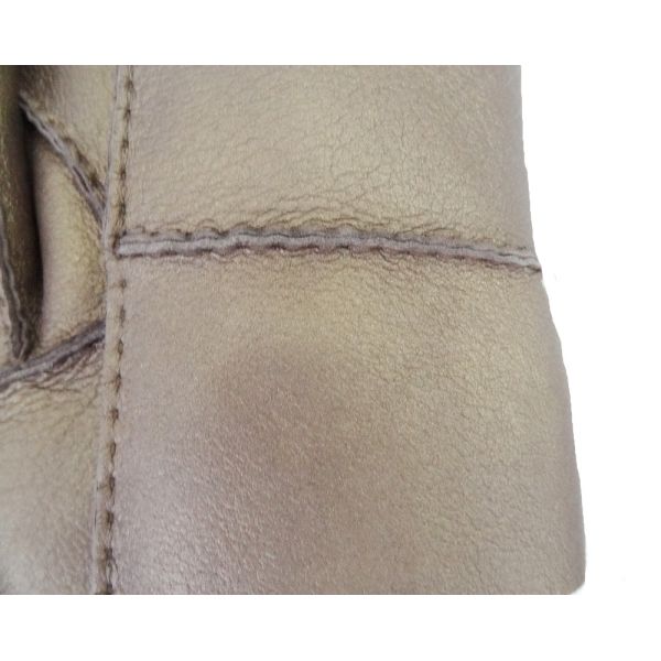 Metal Hand Sewn Winter Leather Mitten Gloves Classic Style Customized Size
