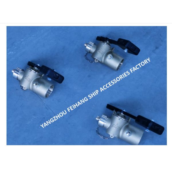 SELF-CLOSING VALVE FOR TANK SOUNDING. WITH VENT VALVE. MODEL-FH-40A MATERIAL - BRONZE