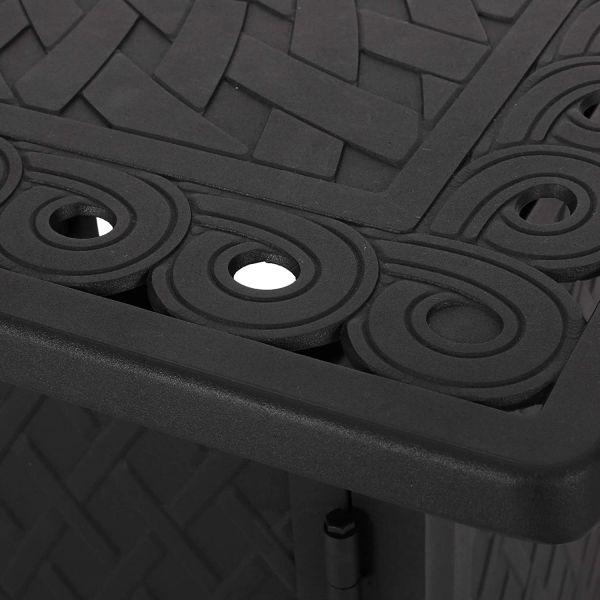 Patio Outdoor Steel 28 Inch Gas Square Fire Pit For Patio Garden Outdoor