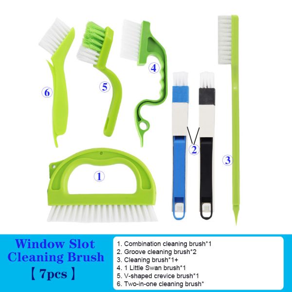 Multi-Purpose 7pcs Window Groove Cleaning Brush Gap Cleaning Brush