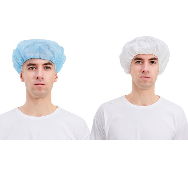 Hubei Haixin Medical Disposable Bouffant Caps Head Cover Non Woven Clean Protection Hat Breathable Surgical Round Cap Wholesale