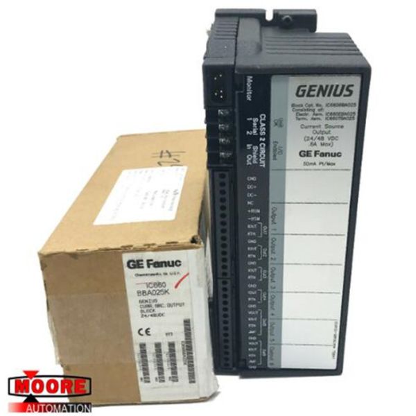 IC660BBA025   GE   Block 24/48Vdc Analog Current Source 6 Outputs