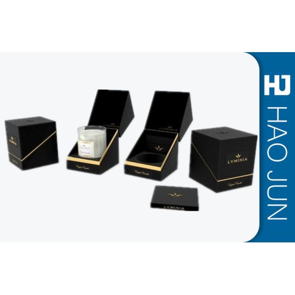 Customized Cardboard Gift Boxes , Recyclable Paper Candle Box