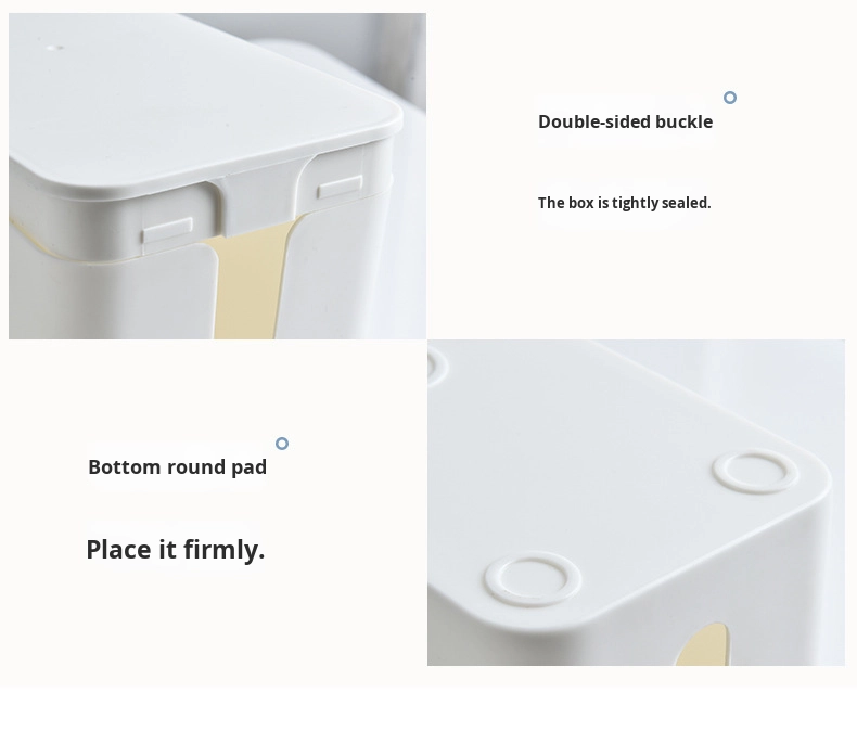 Modern PS Plastic Cable Management Box Large Desktop Organizer for Home Office Power Strip & Wire Storage