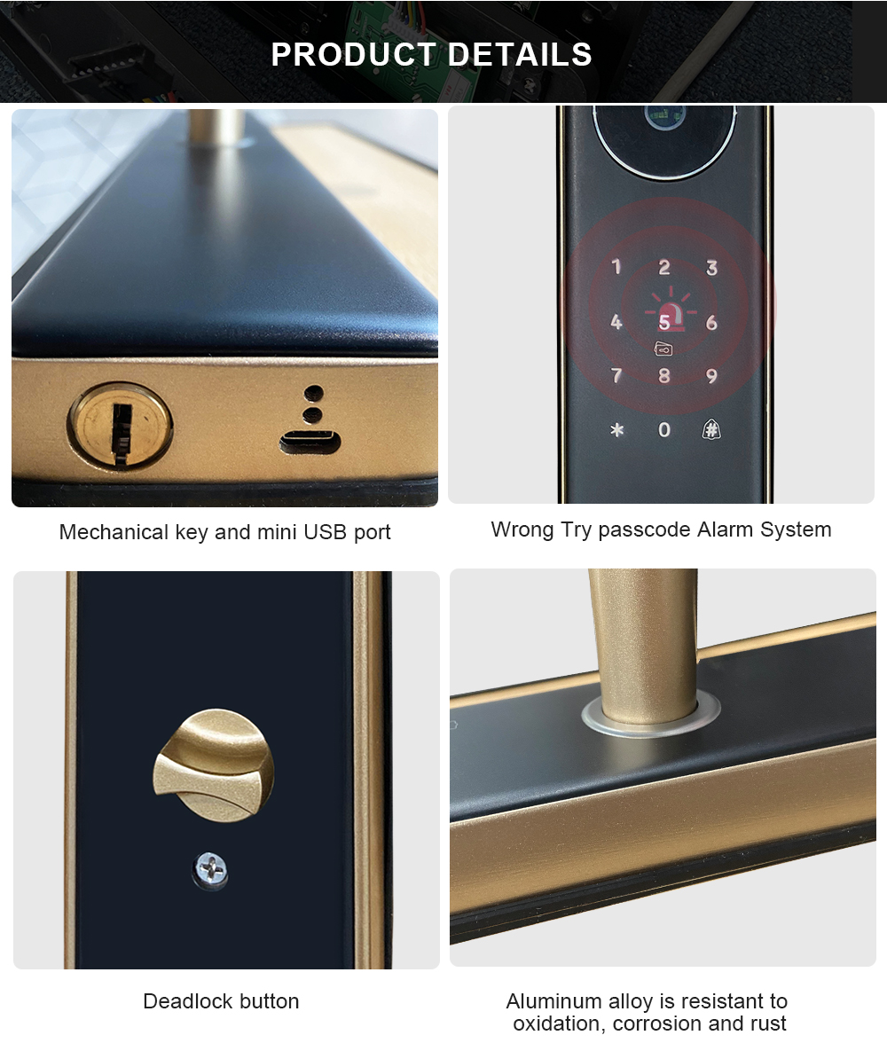 Tuya WiFi リモートエントリー パンチコード キーレス指紋スキャナー
