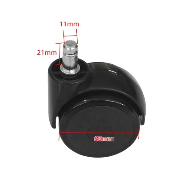 60mm Nylon Office Chair Wheels Replacement Furniture Mute Casters