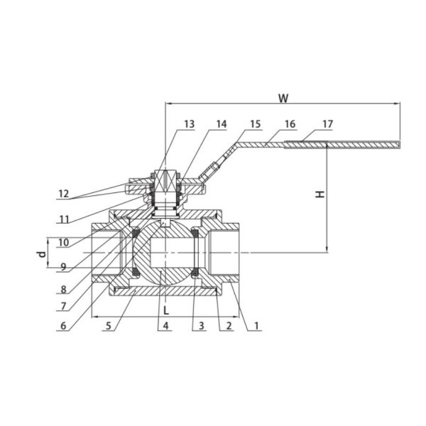 Шарик сработанный нержавеющей сталью трехсторонний продетое нитку ВальвеБСП 1 дюйма 304/НПТ