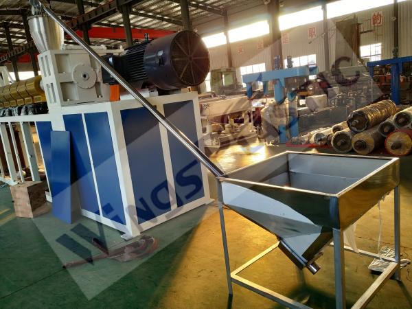 Máquina de fabricação de esteiras de bobina de PVC de dupla cor Modelo n.o SJ100/30 Espessura 10-19 mm