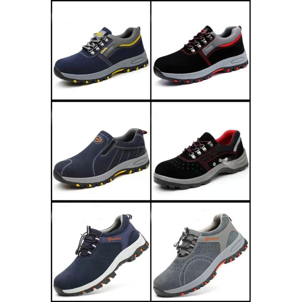 Самый продаваемый антивоздушный кожаный антиморозный антипрокол мужской безопасность труда стальные ботинки для головы противоскользящие рабочие защитные средства