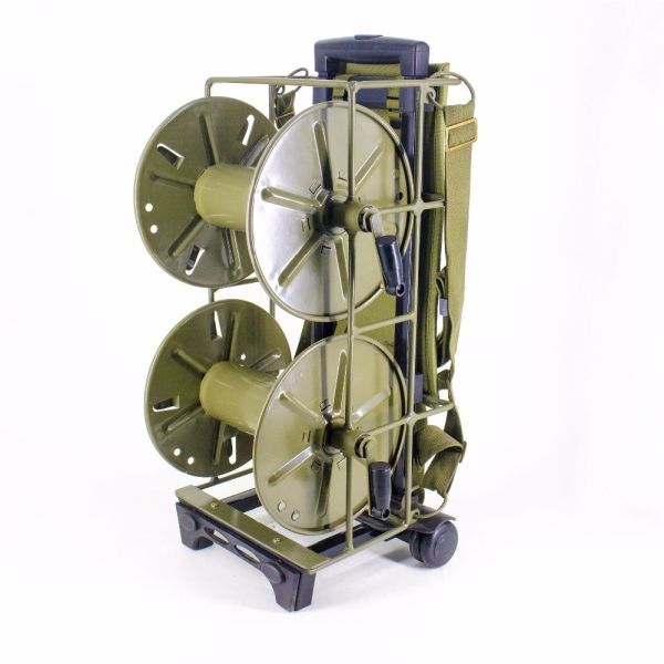 Anti Torsion Outdoor Cable Reel Army Green Color 160-1800 M Capacity