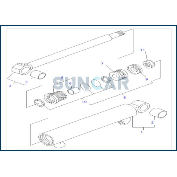 YM172186-72580 YM17218672580 Bucket Cylinder Seal Kit For PC09FR-1