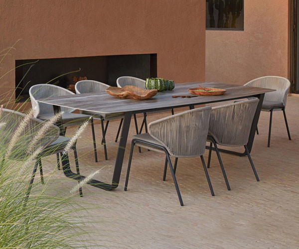 Rota nórdica de la cuerda tejida cenando el jardín al aire libre los 65x70x75cm de los muebles de la silla