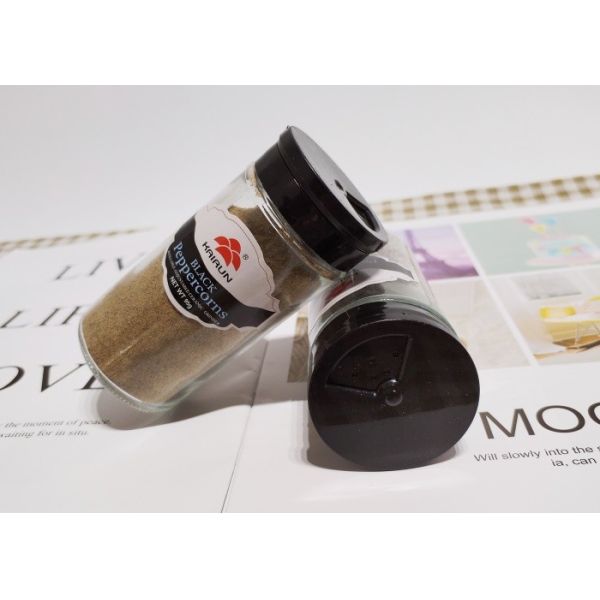 Adjustable Cap Seasoning Glass Jars For Kitchen Use