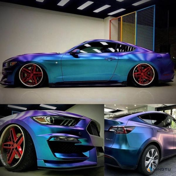 Mingtu Ultra Gloss Purple Vinyl Car Wrap Paint Replacement Film for Anti Scratch Function