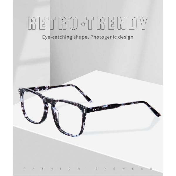 Square Acetate Non Prescription Glasses Optical Frames For Men And Women
