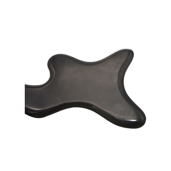 Black Large Bian Stone Gua Sha Lymphatic Drainage Massage Tool for Neck Back Shoulder Waist Buttock Body Therapy Massager Tools