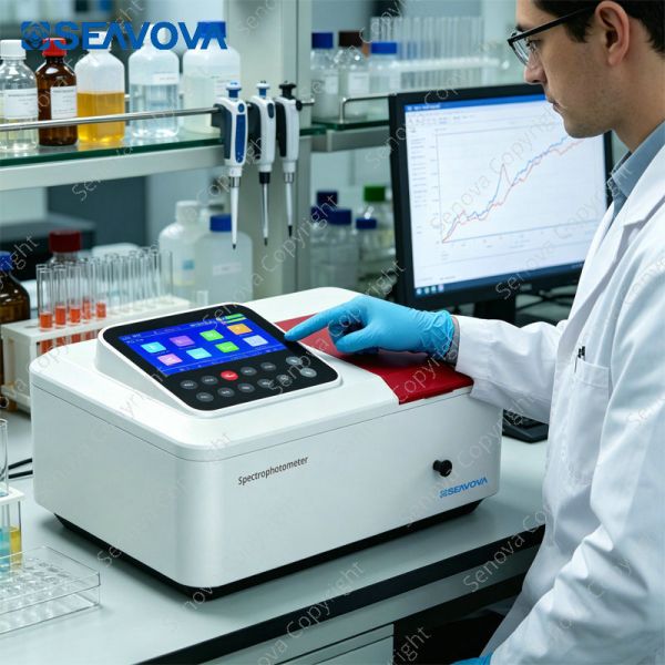Quasi Double Split Beam Vis Visible Spectrophotometer VB-600 with 2nm Bandwidth and 320-1100nm Wavelength