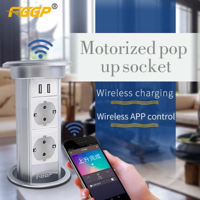 16A Automatic Pop Up Socket 102mm Cutout For Office Desktop