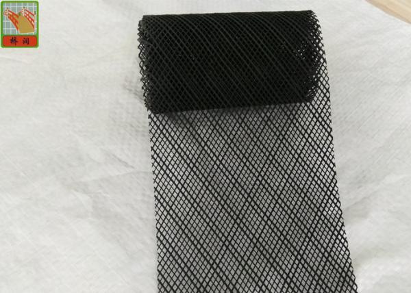 Green / Black HDPE Materials Soffit Vent Screen Mesh With Diamond Shaped Hole