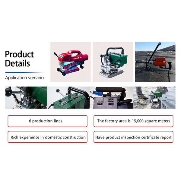 Geomembrane Welding Machine 0.2-2.5mm with Function PE PP PVC Plastic Welder