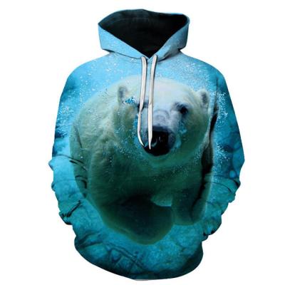 Cotton Polyester Blend Homens Regular-Fit Manga Curta Impressão Hoodie