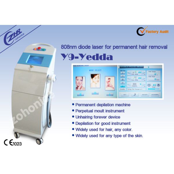 12*12mm のクリスタル・ダイオード レーザーの頬の毛の取り外し機械