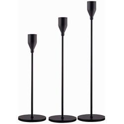 Metal Black Simple Modern Taper Candlestick Holders Wedding Bar Party Decor Candle Holders