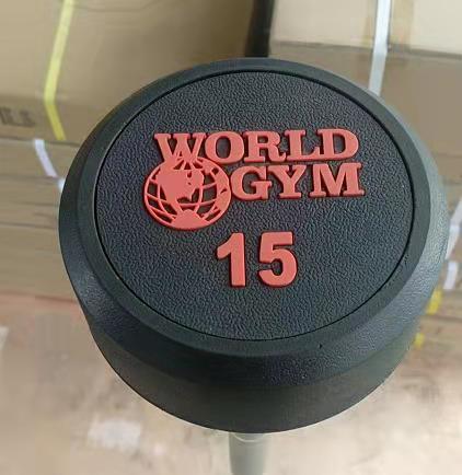Body Building Fixed Rubber Coated Head Curl Weightlifting Straight Barbell Customized