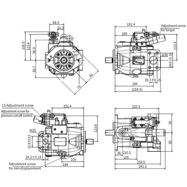 High Pressure Axial Piston Hydraulic Motor Variable Displacement Pump HP5V SERIES