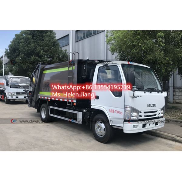 4 Ton Japan ISUZU 4X2 600P Compressed Garbage Truck