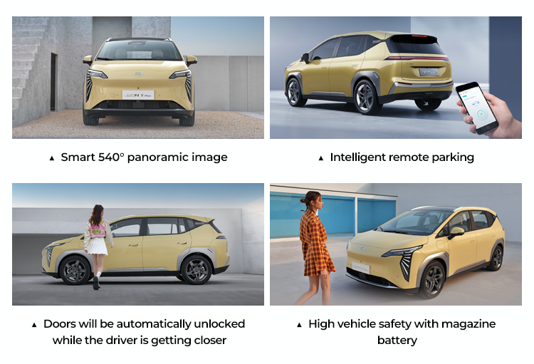 Left Hand Drive Electric Vehicles Aion Y EV Max Mileage 610km Yellow