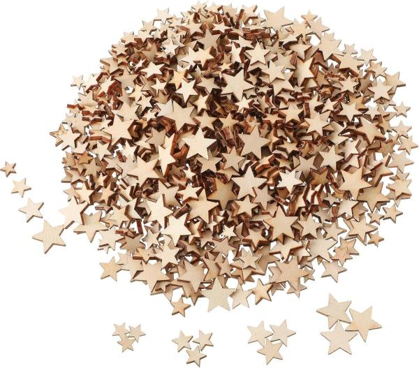 Unfinished Wooden Shapes - Ready to Paint or Decorate Star Shape