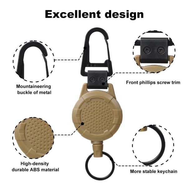 Deyi Badge Reel  Heavy Duty Metal Retractable Keychain