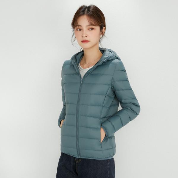 Plus Size Hooded Premium 90% White Duck Down women's jackets & Coats Zip Up Light Outwear Winter