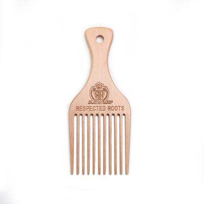 Peiteador Africano Pro de madeira para penteado de cabelo para cabelo afro rizado