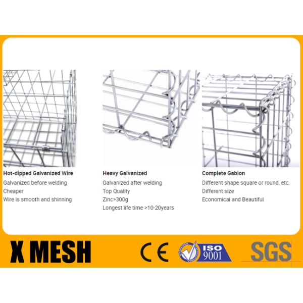Galfan Gabion Dia 5mm провода PVC покрыл коробку Gabion