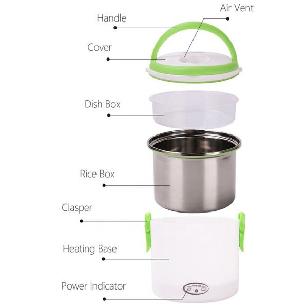 Round  Heated Lunch Box 220V Electric Lunch Box 40w For Home Office