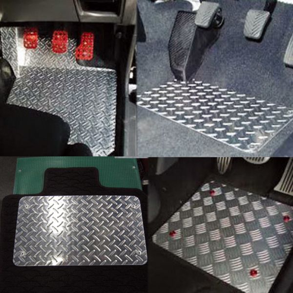 Aluminum Anti Slip Board Metal Heel Plates For Racing & Daily Drive 360x250mm