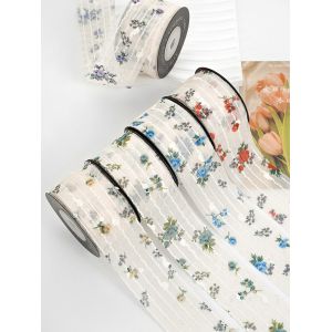 Цветочная печатная персонализированная лента 4 см