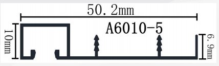 Living Room LED Baseboard Aluminum Profile Skirting Board for 2.5 Meters Floor Trim