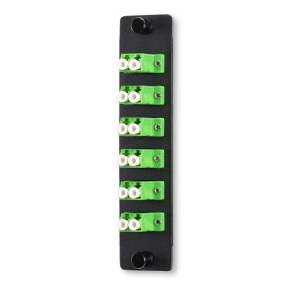 12 Fiber 6 Position Fiber Optic Adapter Panel With Duplex Single Mode Adapter