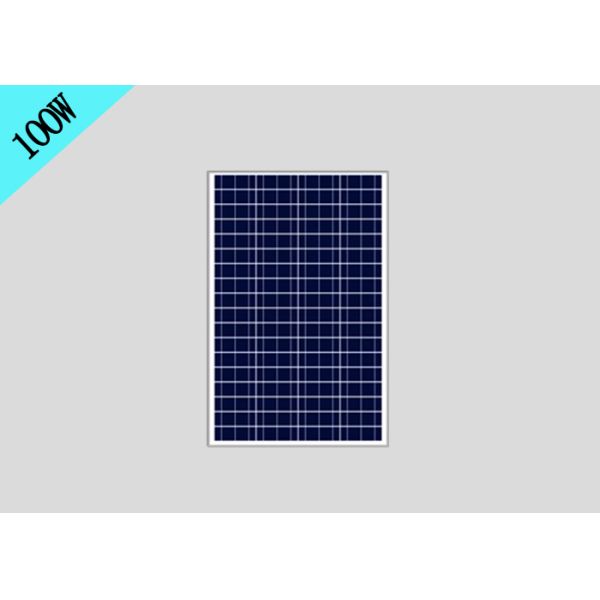 Tempered Glass Polycrystalline Silicon Solar Panels 100W 1200*550mm Dimension