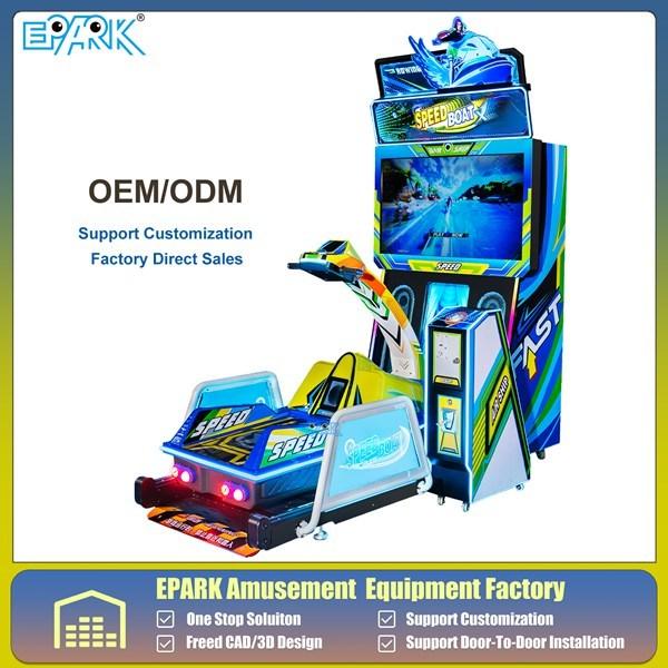 New Design Indoor Recreational Sports Arcade  Simulator Coin Operated Games Speed Boat