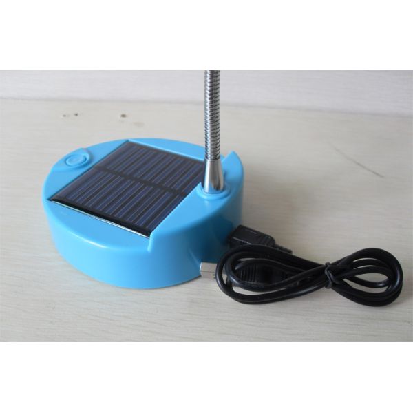 8LED solar power table lamp, can powered by USB cable