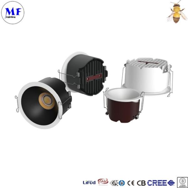 2.5-6 polegadas 10W-40W Anti-Glare Commercial LED Downlight Down Light para oficina interior